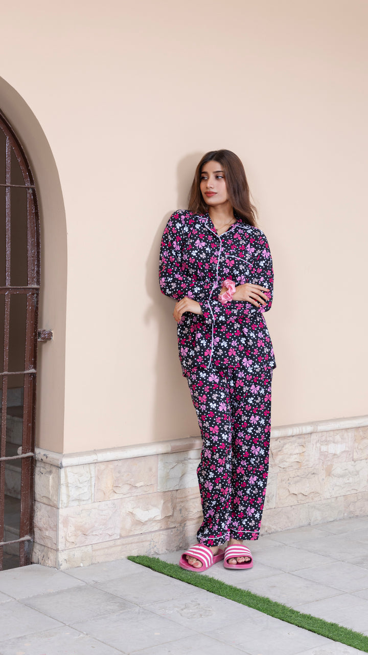 Pink Bows PJ Set