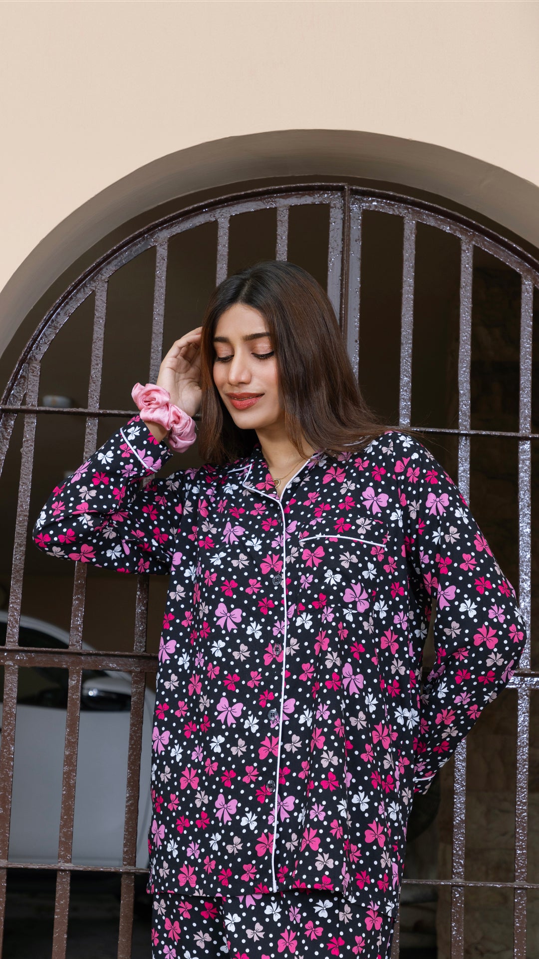 Pink Bows PJ Set