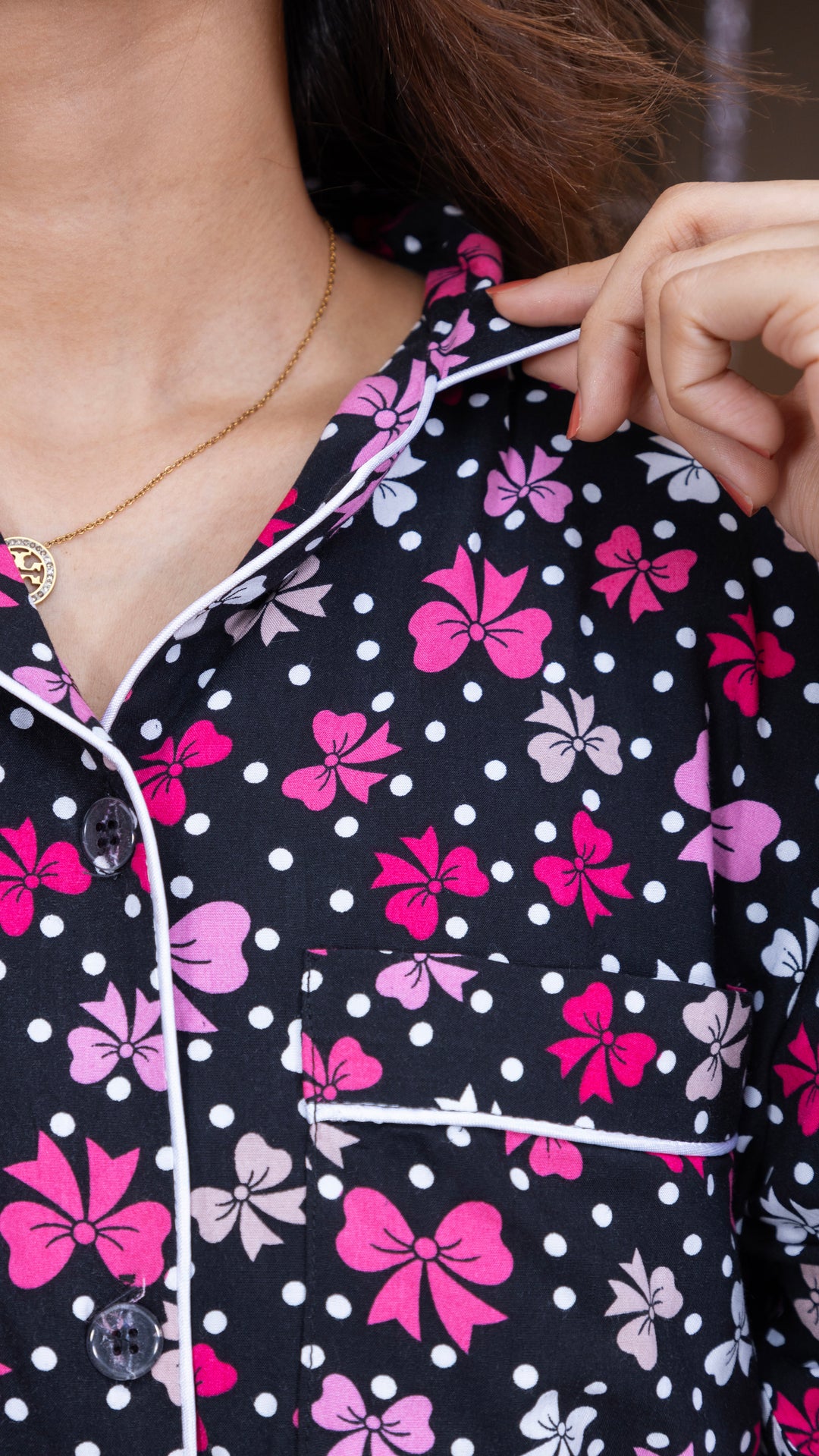 Pink Bows PJ Set