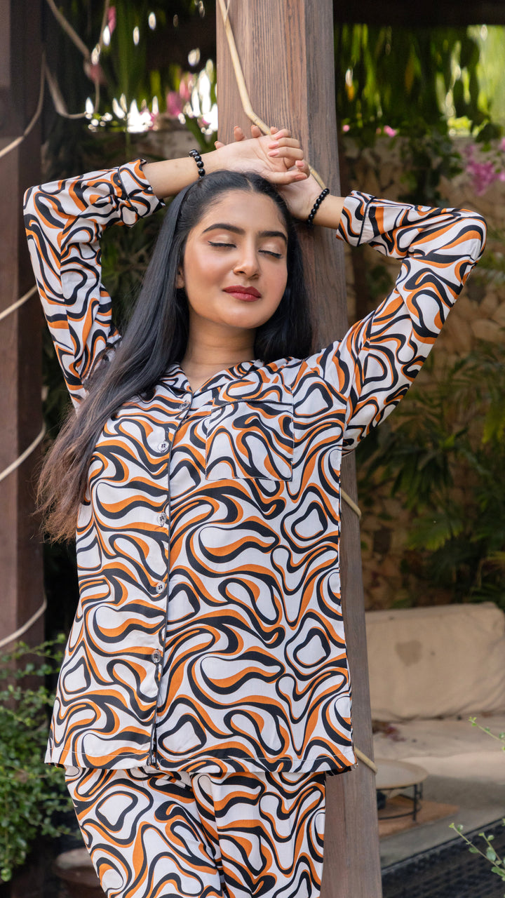 Coffee Swirl PJ Set