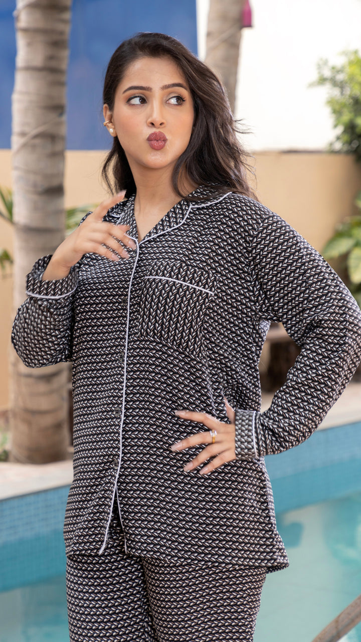 Midnight Weave PJ Set