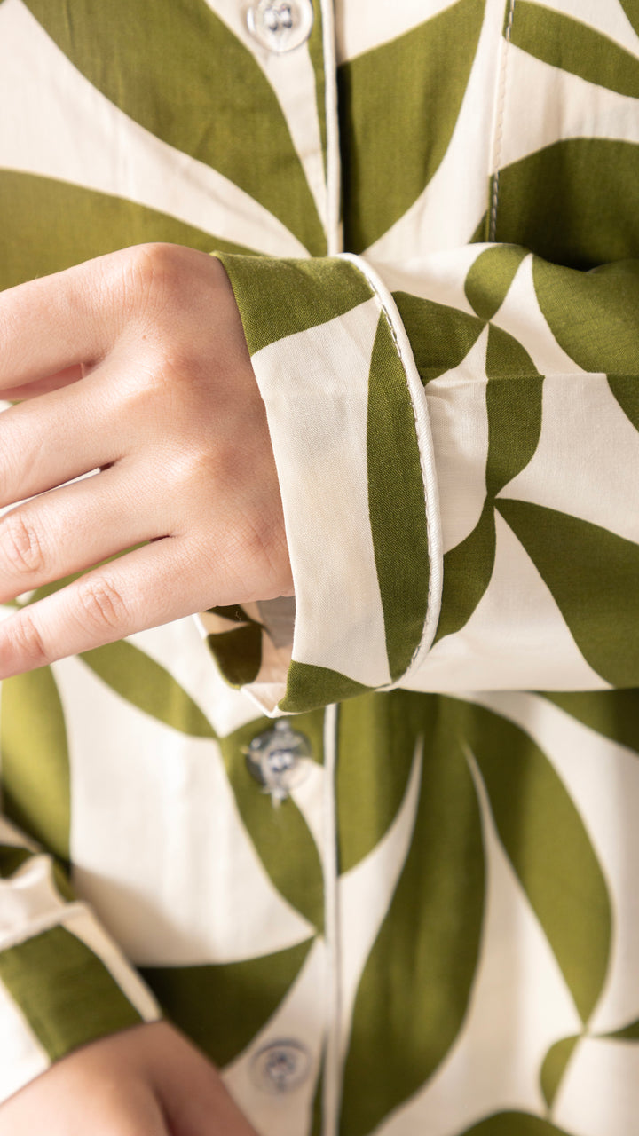 Olive Leaves PJ Set