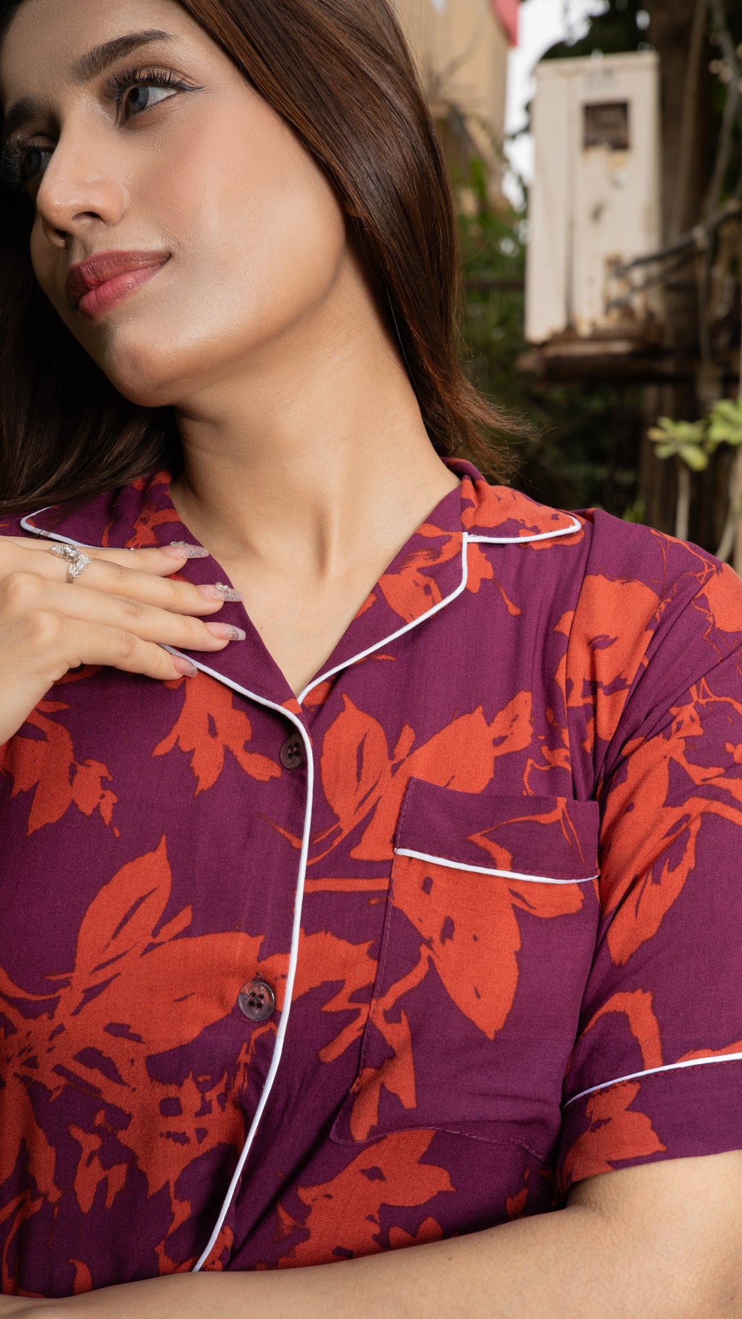 Autumn Ember Half Sleeves PJ Set