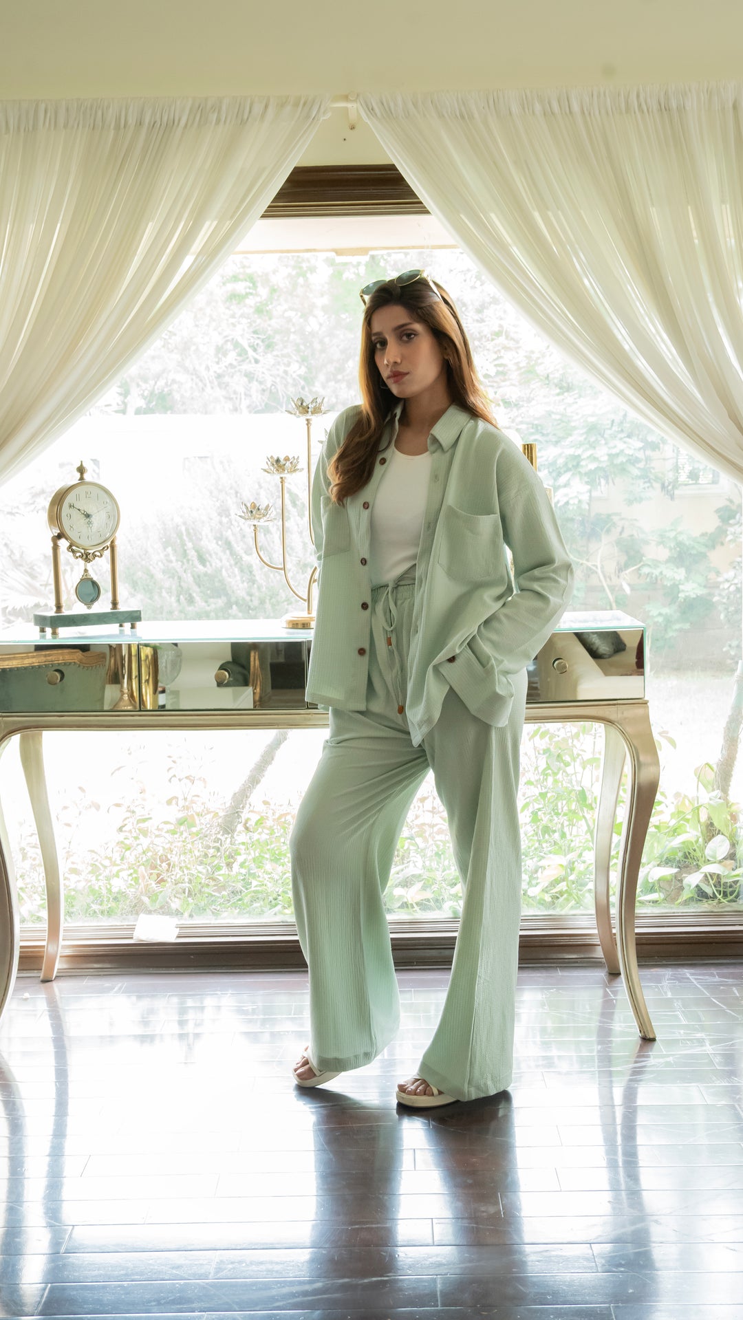 Mint Whisper Textured Co-Ord Set