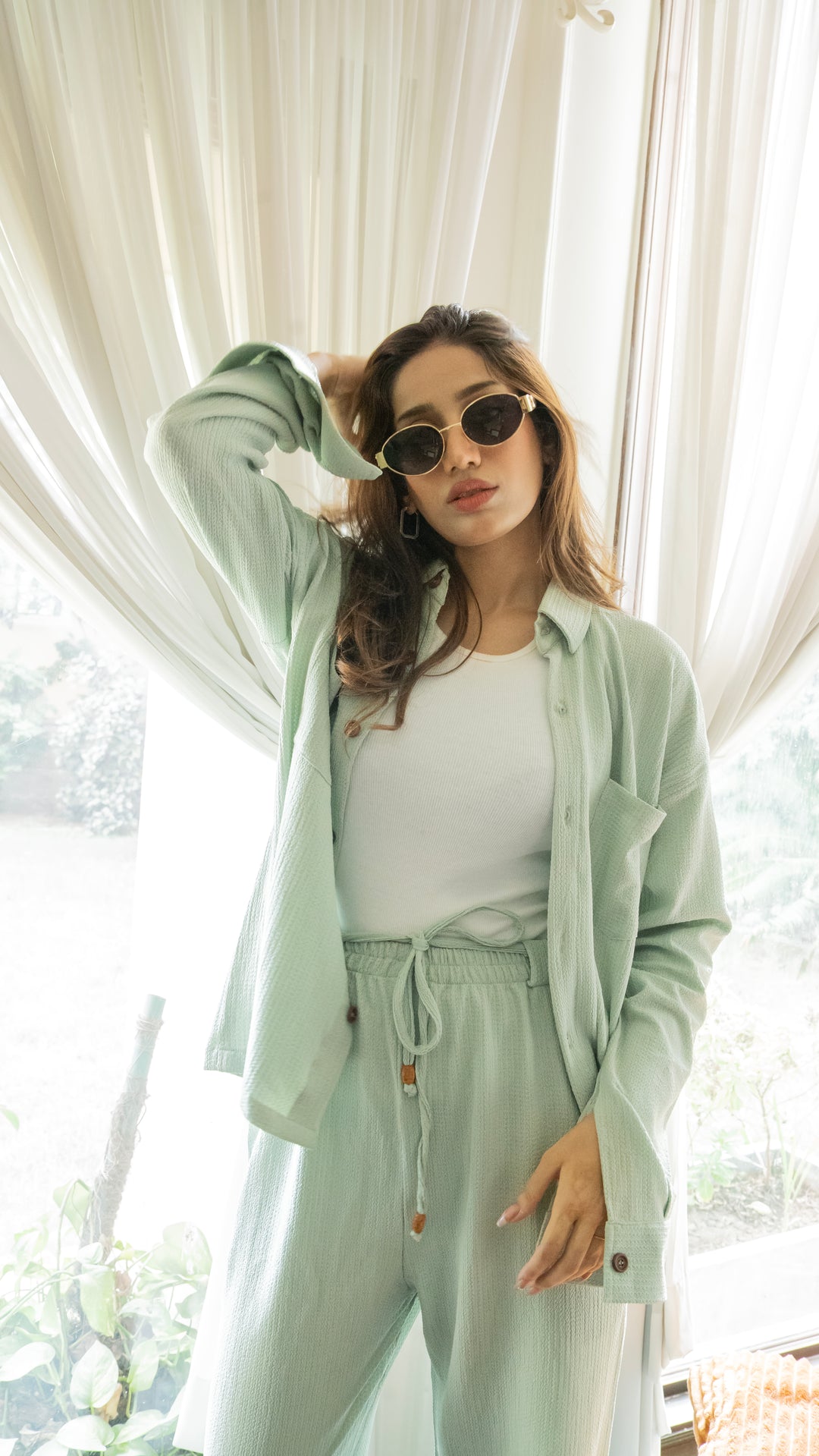 Mint Whisper Textured Co-Ord Set