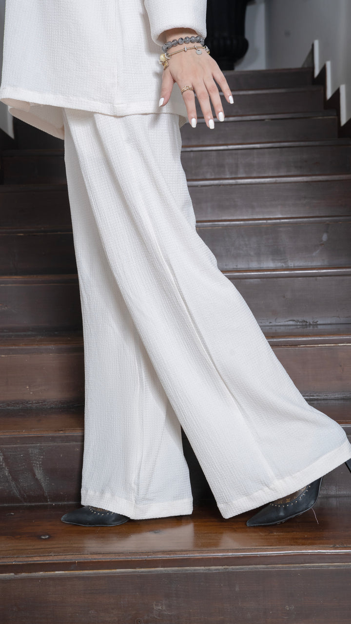 Pearl White Textured Co-Ord Set