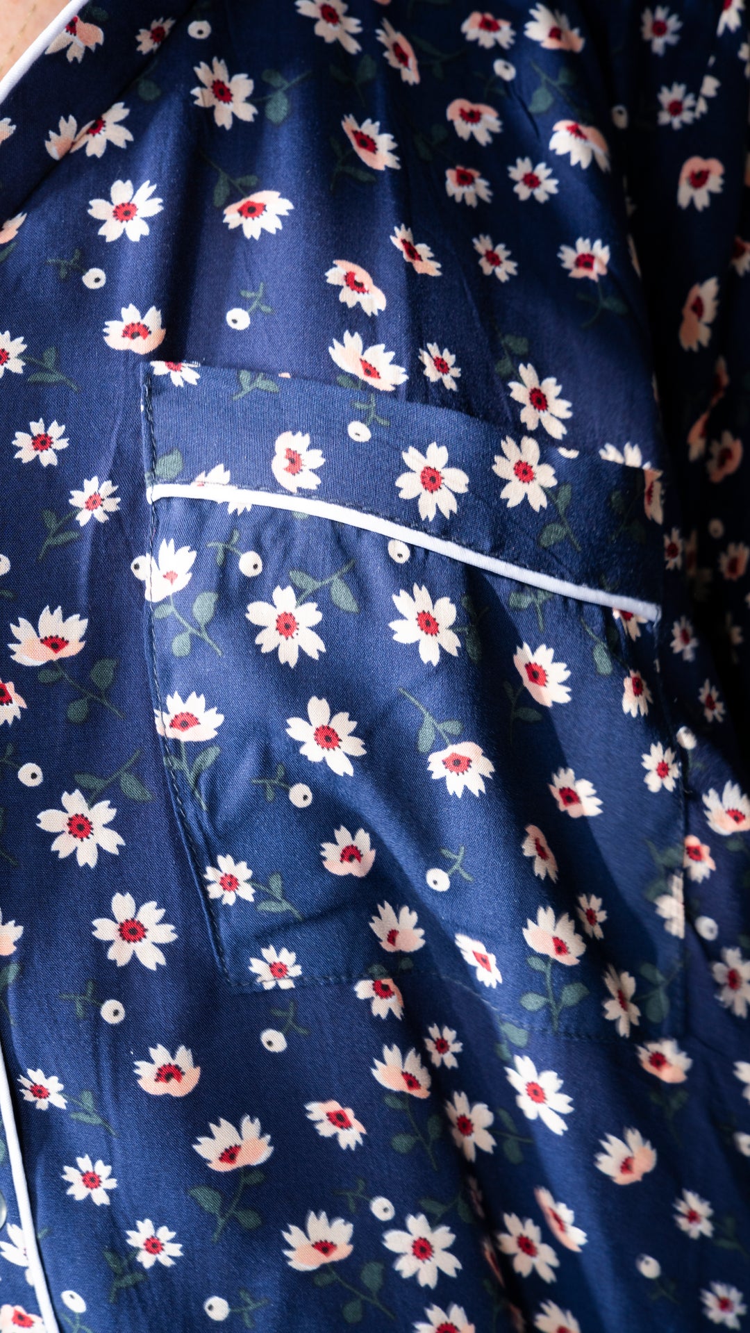 Dark Blue Tulips PJ Set