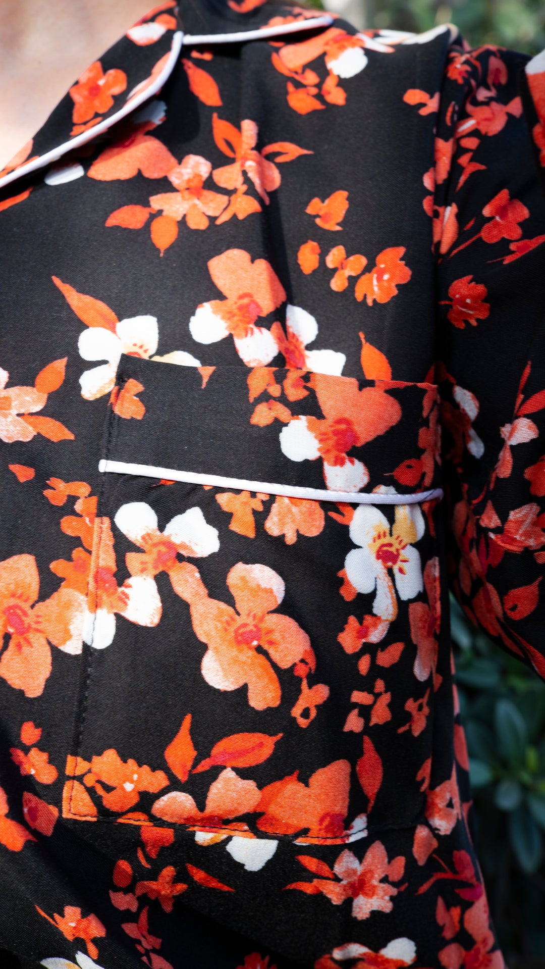 Red Flowers PJ Set