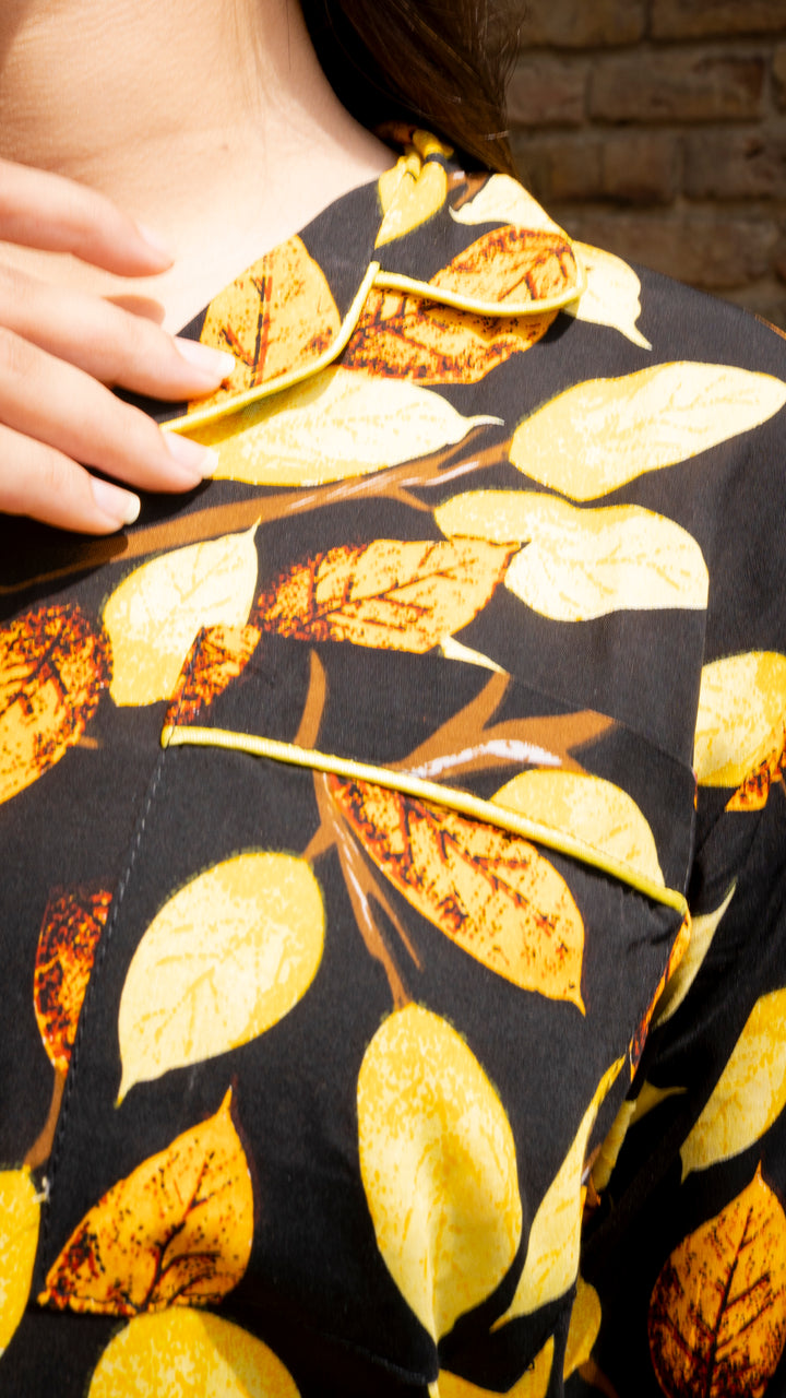 Gold Leaves PJ Set
