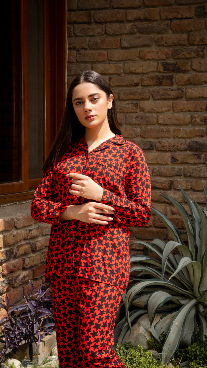 Black Stars PJ Set