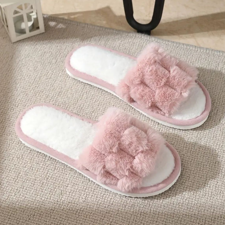 Pink Fluffy Slides